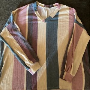 Jodifl vertical striped long sleeve shirt
